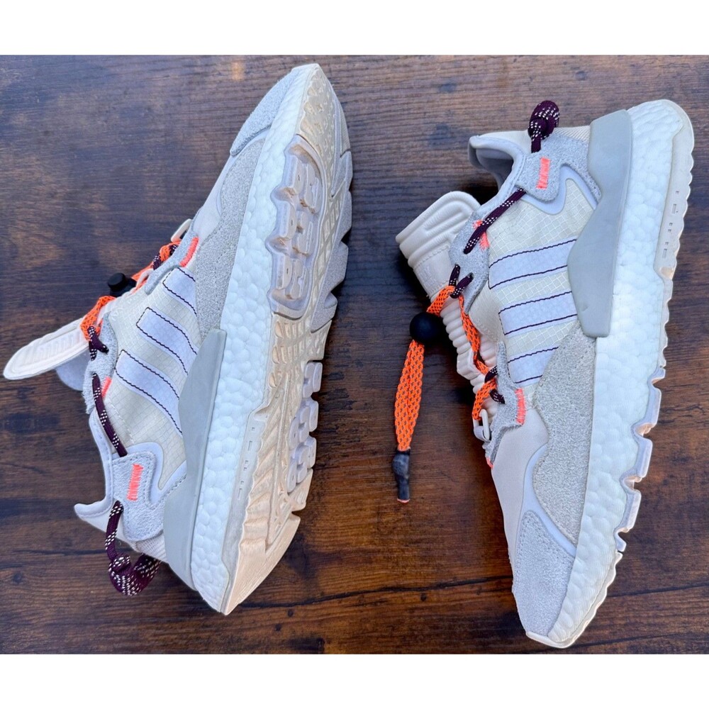 Ivy Park X Adidas Nite Jogger Boost FX3239 Beige Orange Trail Sneakers Mens 7.5 - Picture 11 of 16